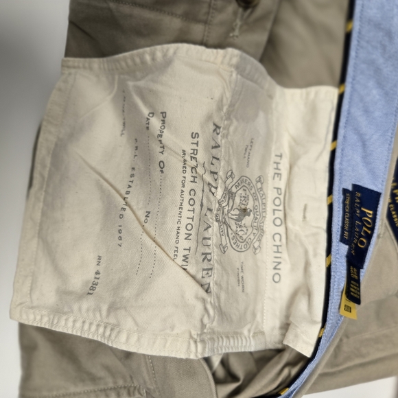 NWT POLO RAPLH LAUREN Men's Tan Shorts Stretch Classic Fit Chino Short SIZE 46B - Picture 7 of 7